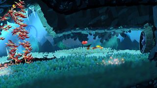 Flying fish chase the heroes in the first area.