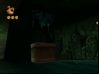 The entrance of the Tomb of the Ancients secret with the crate.