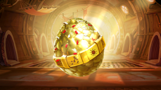 A gold Trophy Egg ready for hatching.