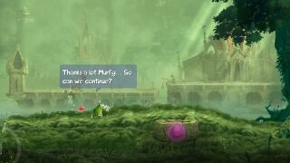 In-game dialog as seen in the Nintendo Switch version when in Murfy's Touch.