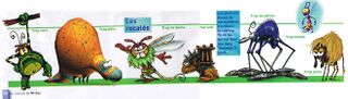 Snoot next to several other unused creatures from Rayman 3.