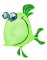 A luminous fish