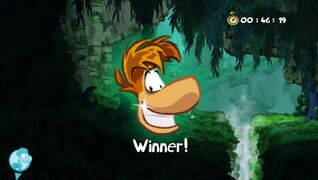 The winning screen after beating a 'ghost'