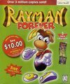 The North American box art of Rayman Forever.