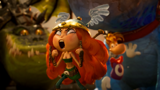 Barbara making a face in a cutscene.