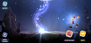 The score recap menu that would show after completing the level.