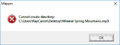 Importing map error