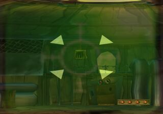 Rayman targeting Bimbette's cage.
