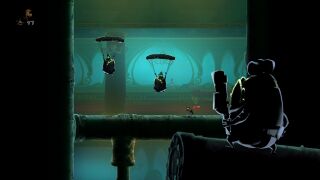Rayman confronting Spy Toads