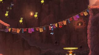 The clothesline acts like a zip-line.