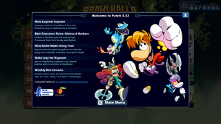An announcement pop-up for the Rayman crossover