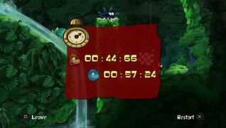 The results screen after finishing a level in Ghost Mode