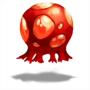 Detailed view of an explosive bulb in Rayman Legends.
