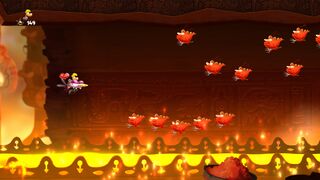 Larger groups of flying dragons.