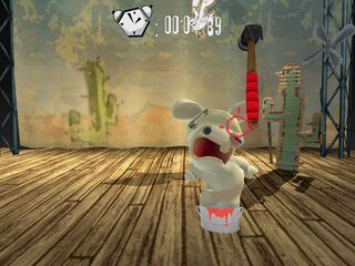 Professor Barranco as the main Rabbid involved in Bunnies Are Oversensitive.