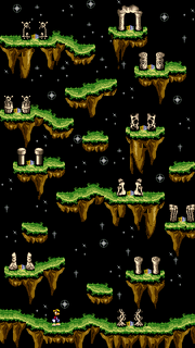The bonus world map, which features all bonus levels of Rayman 2 Forever.