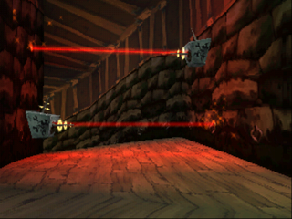 Lasers in the PlayStation version of Rayman 2.