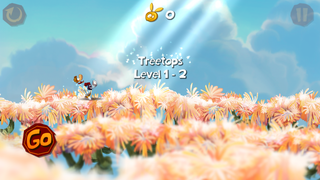 The start of the level Treetops.